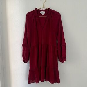 Knox Rose Burgundy Long Sleeve Dress